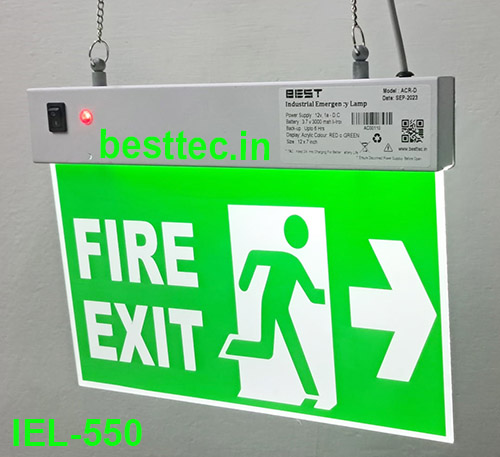Industrial emergency light FIRE EXIT Sign Manufacturers